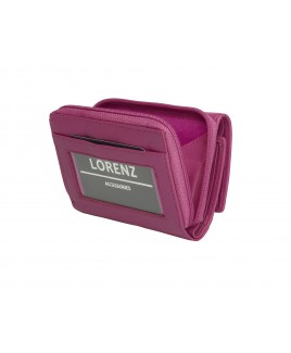 Lorenz Goat Nappa RFID Protected Zip Round Tray Purse with a Trifold Wallet Section- BIG SAVINGS!!